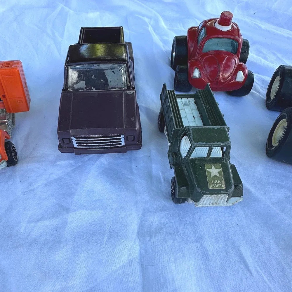 Vintage Toy Vehicle Lot Kids Tonka Fair Retro Diecast Trucks Buggy Nostalgia